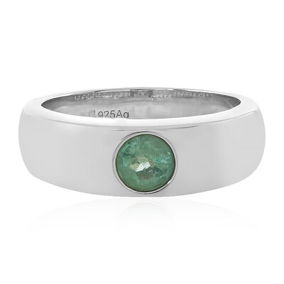 Anillo en plata con Esmeralda de Etiopía