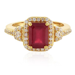 Anillo en plata con Rubí de Madagascar