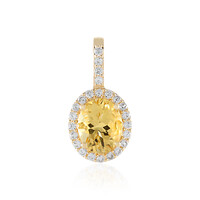Colgante en oro con Berilo amarillo