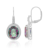 Pendientes en plata con Cuarzo místico