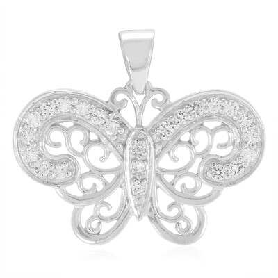 Colgante en plata con Topacio blanco