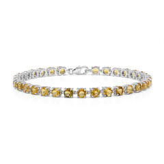 Brazalete en plata con Cuarzo cognac