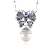 Collar en plata con Perla blanca Freshwater (Dallas Prince Designs)