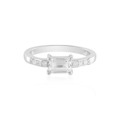 Anillo en plata con Topacio blanco