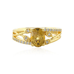 Anillo en plata con Zircón amarillo
