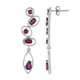 Pendientes en plata con Rodolita