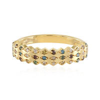 Anillo en plata con Diamante azul I3