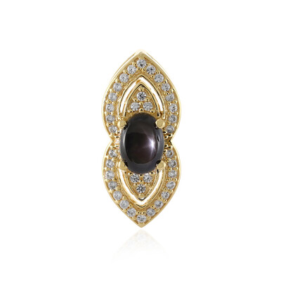 Colgante en plata con Zafiro estrella negra