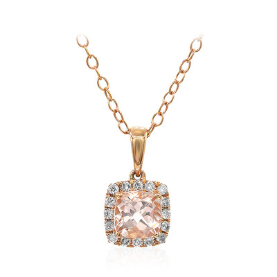 Collar en oro con Morganita AAA
