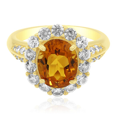 Anillo en plata con Citrino de Madeira