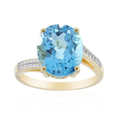 Anillo en oro con Topacio de Marambaia