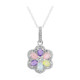 Collar en plata con Cuarzo rosa pastel