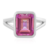 Anillo en plata con Topacio aniversario
