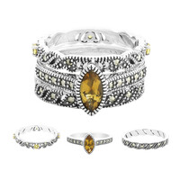 Anillo en plata con Citrino
