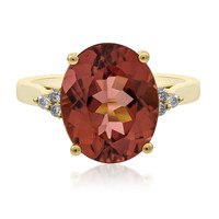 Anillo en oro con Turmalina neón del Congo (CIRARI)