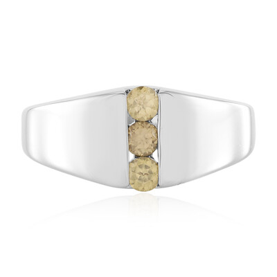 Anillo en plata con Zircón amarillo