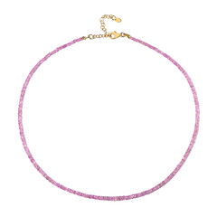 Collar en plata con Zafiro de Ceilán rosa