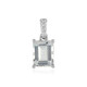 Colgante en plata con Topacio blanco