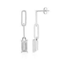 Pendientes en plata con Topacio blanco