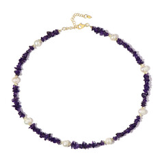 Collar en plata con Amatista de Zambia (Riya)