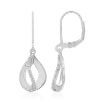 Pendientes en plata con Diamante I1 (G)