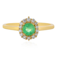 Anillo en oro con Esmeralda de Colombia