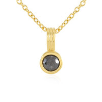 Collar en plata con Diamante negro