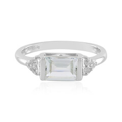 Anillo en plata con Topacio blanco