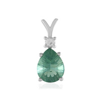 Colgante en plata con Fluorita verde