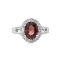 Anillo en plata con Zircón rosado
