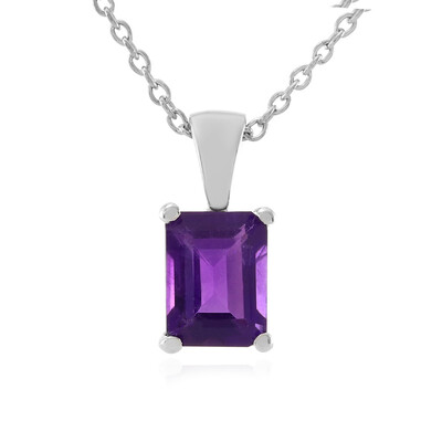 Collar en plata con Amatista de Zambia