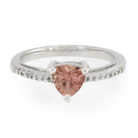 Anillo en plata con Apatita roja