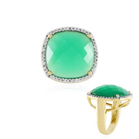 Anillo en plata con Ónix verde
