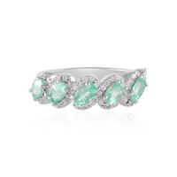 Anillo en plata con Esmeralda de Rusia