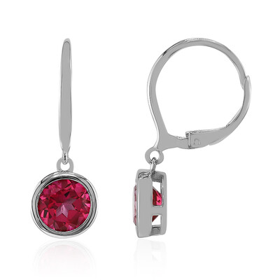 Pendientes en plata con Topacio rosa