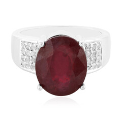 Anillo en plata con Rubí de Madagascar