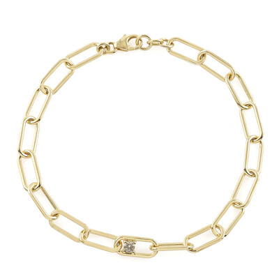 Brazalete en plata con Diamante champán VS1