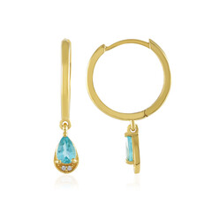 Pendientes en plata con Apatita azul