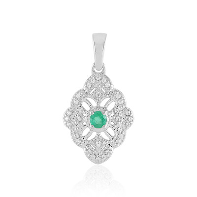Colgante en plata con Esmeralda de Rusia
