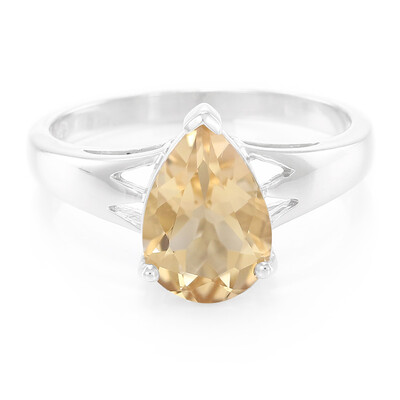 Anillo en plata con Cuarzo champán