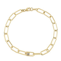 Brazalete en plata con Diamante champán VS1