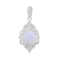 Colgante en plata con Ágata de lazo azul
