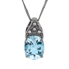 Collar en plata con Topacio azul cielo