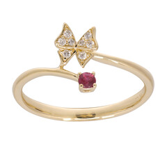 Anillo en oro con Rubí de Mozambique AAA (CIRARI)