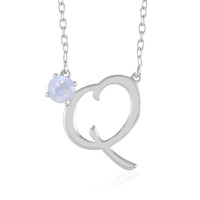 Collar en plata con Piedra de Luna arcoíris