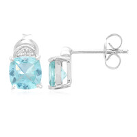 Pendientes en plata con Apatita azul