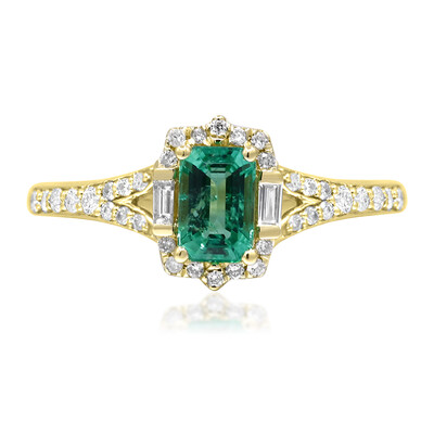 Anillo en oro con Esmeralda de Zambia AAA (CIRARI)
