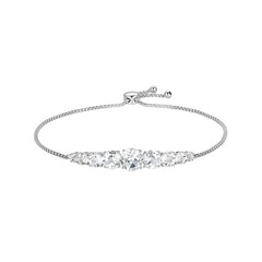 Brazalete en plata con Topacio blanco