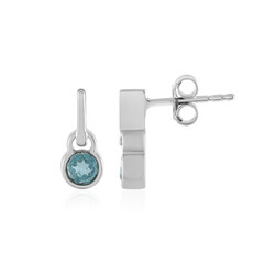 Pendientes en plata con Apatita azul