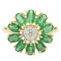 Anillo en plata con Esmeralda Nova Era